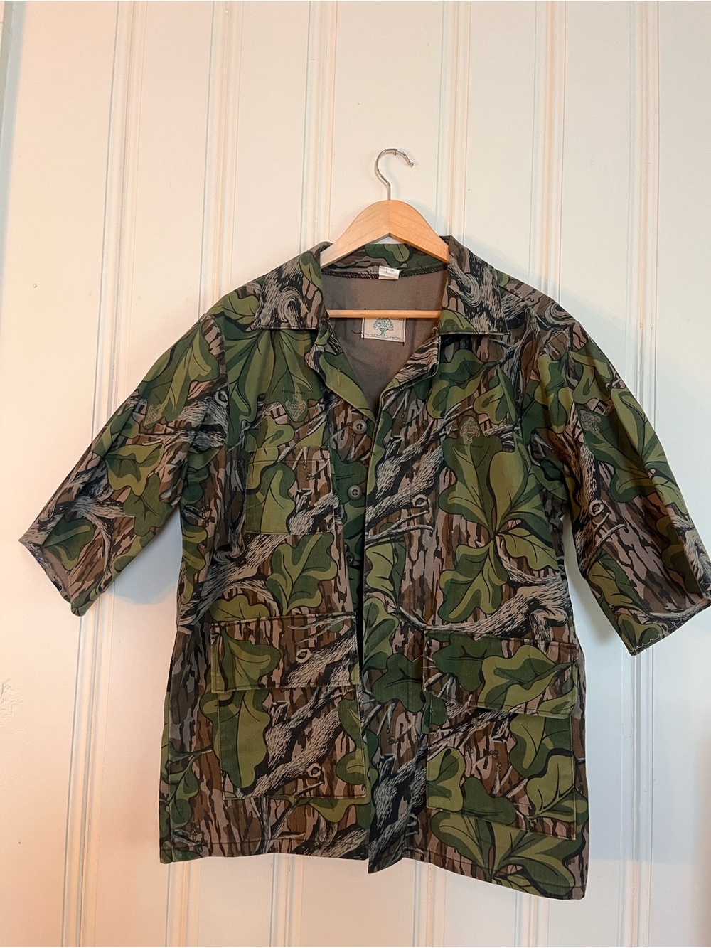 Mossy Oak Short-Sleeve Camo Field Jacket - Green/Brown